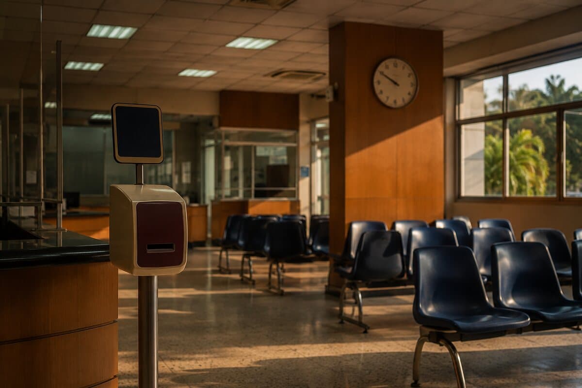 Salle d'attente d'un bureau d'immigration thaïlandais pour le dépôt du rapport de 90 jours TM47